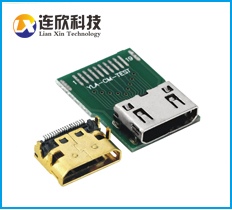 高清HDMI測(cè)試專(zhuān)用HDMI連接器插座 MICRO HDMI D母測(cè)試板