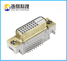 接線(xiàn)端子規(guī)格大全dvi連接器高清插座 DVI 24+5PIN 母座插板式