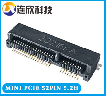 MINI PCI-E 連接器52PIN網(wǎng)絡(luò)模塊 筆記本電腦PCI插槽5.2H