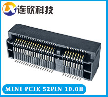 PCI插槽深圳廠(chǎng)家供應(yīng)MINI PCIE接口 52PIN H9.9/10.0MM