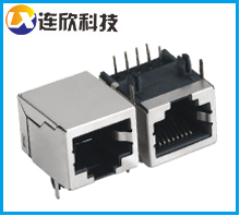 RJ45 工業(yè)插座RJ45電腦連接器母座 網(wǎng)絡(luò)接口插座 90度插座18.4MM